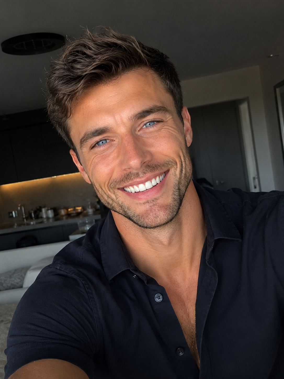 Philip, dating coach, in his apartment